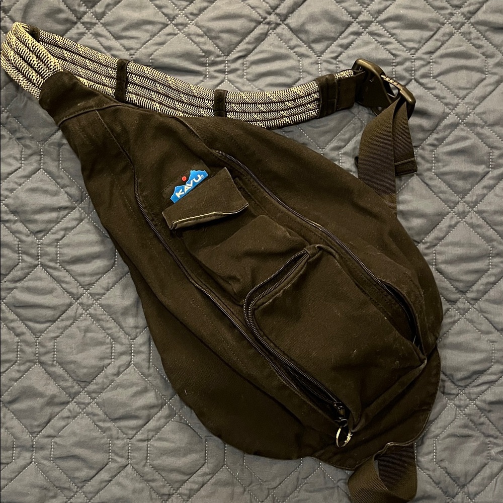 KAVU Brown Belt Bag with Black Accents